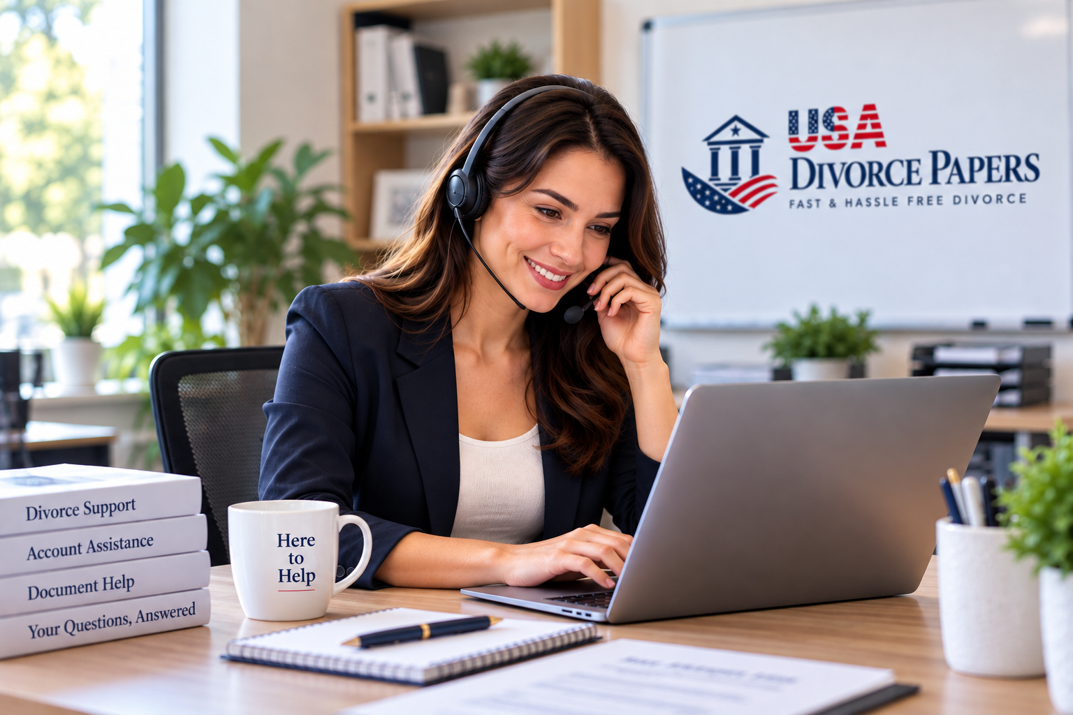 Customer support representative assisting customers